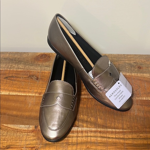AEROSOLES Shoes - Aerosoles Women's Metallic Loafers, Size 11
